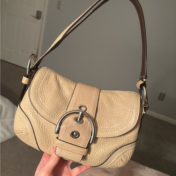 Coach Handbags - Vintage coach cream mini soho